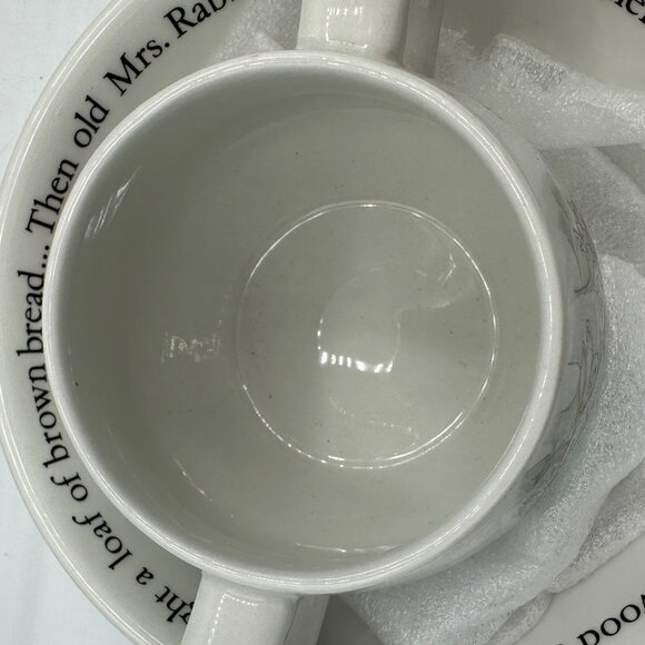 Wedgwood Peter Rabbit Beatrix Potter Child's Bowl and Cup England Vintage - Picture 11 of 11